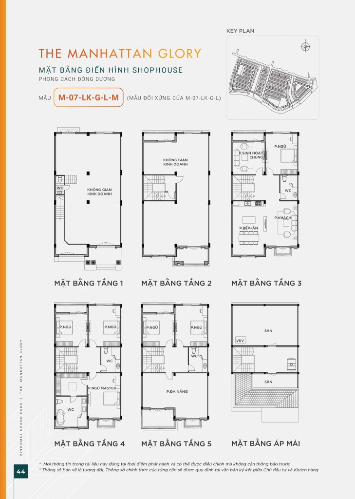 Mặt bằng căn góc liền kề M-07-LK-G-L Manhattan Glory Vinhomes Grand Park.