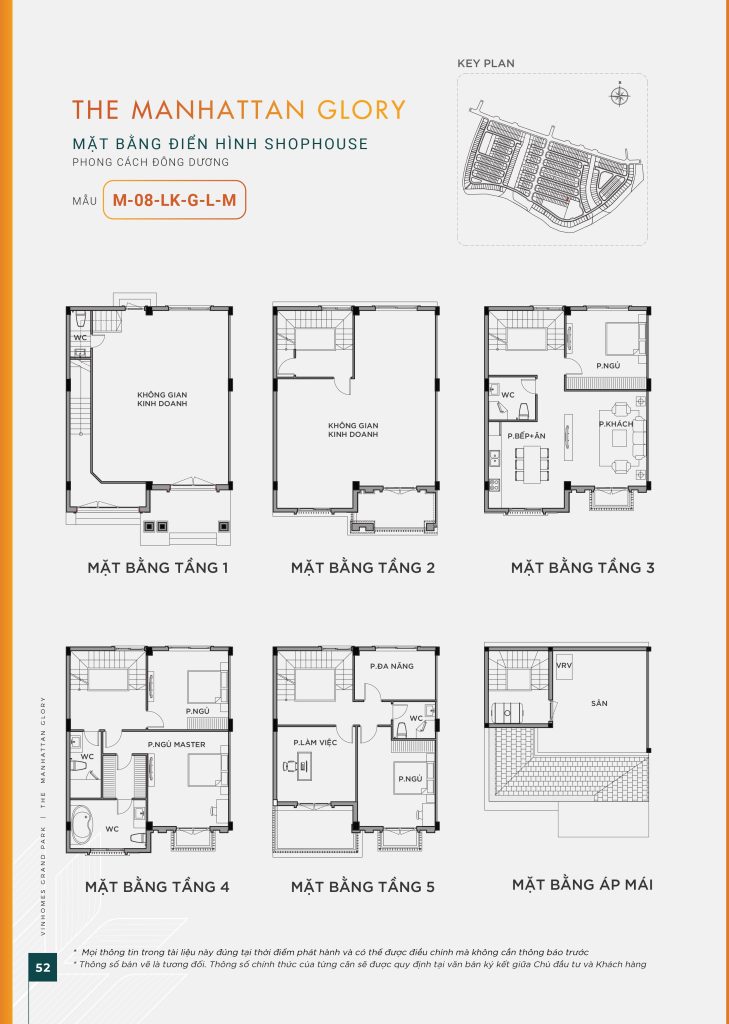 Chi tiết mặt bằng thiết kế shophouse mẫu M-08-LK-G-L Manhattan Glory.