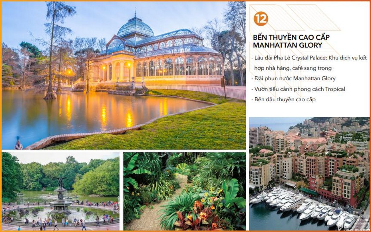 Bến thuyền cao cấp Manhattan Glory và Lâu đài Crystal Palace