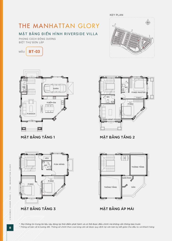 Bản vẽ thiết kế biệt thự đơn lập Riverside Villa mẫu BT-03