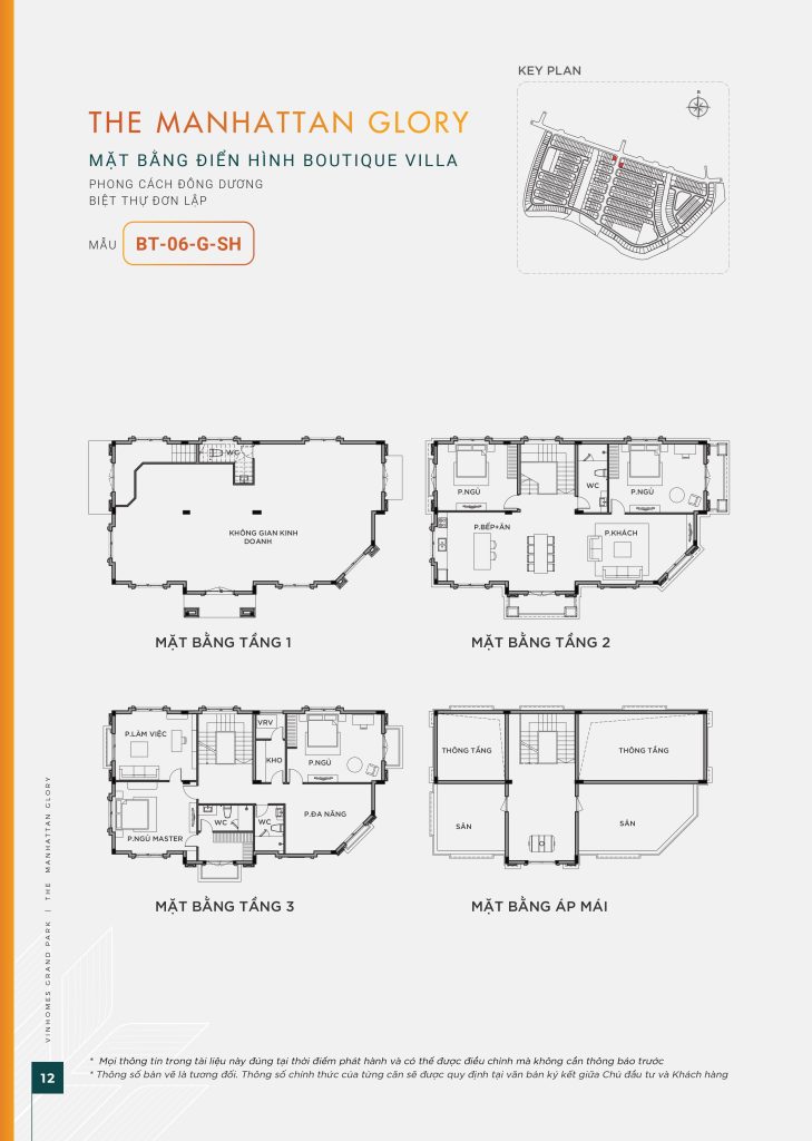 Mặt bằng biệt thự đơn lập BT-06-G-SH Vinhomes Grand Park