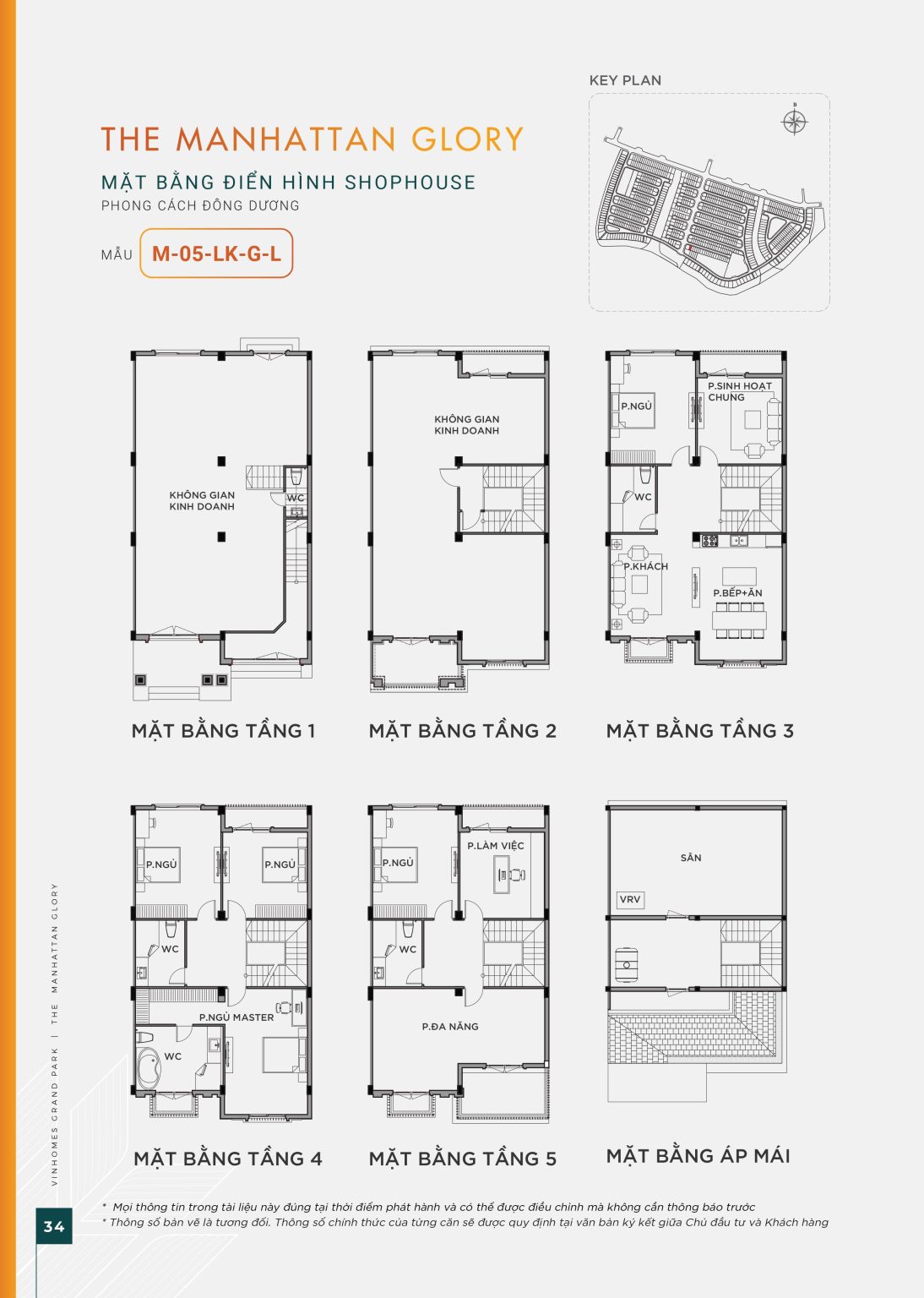 Mặt bằng shophouse M-05-LK-G-L The Manhattan Glory Vinhomes Grand Park phong cách Đông Dương