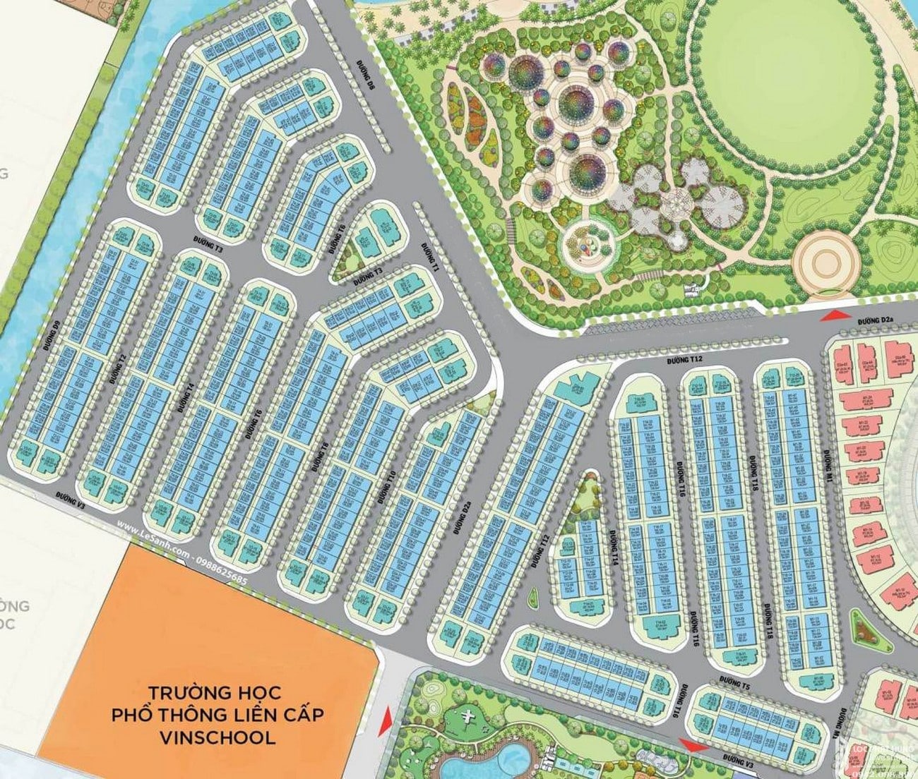 Mặt bằng tổng thể phân khu The Manhattan Glory - Vinhomes Grand Park Quận 9.