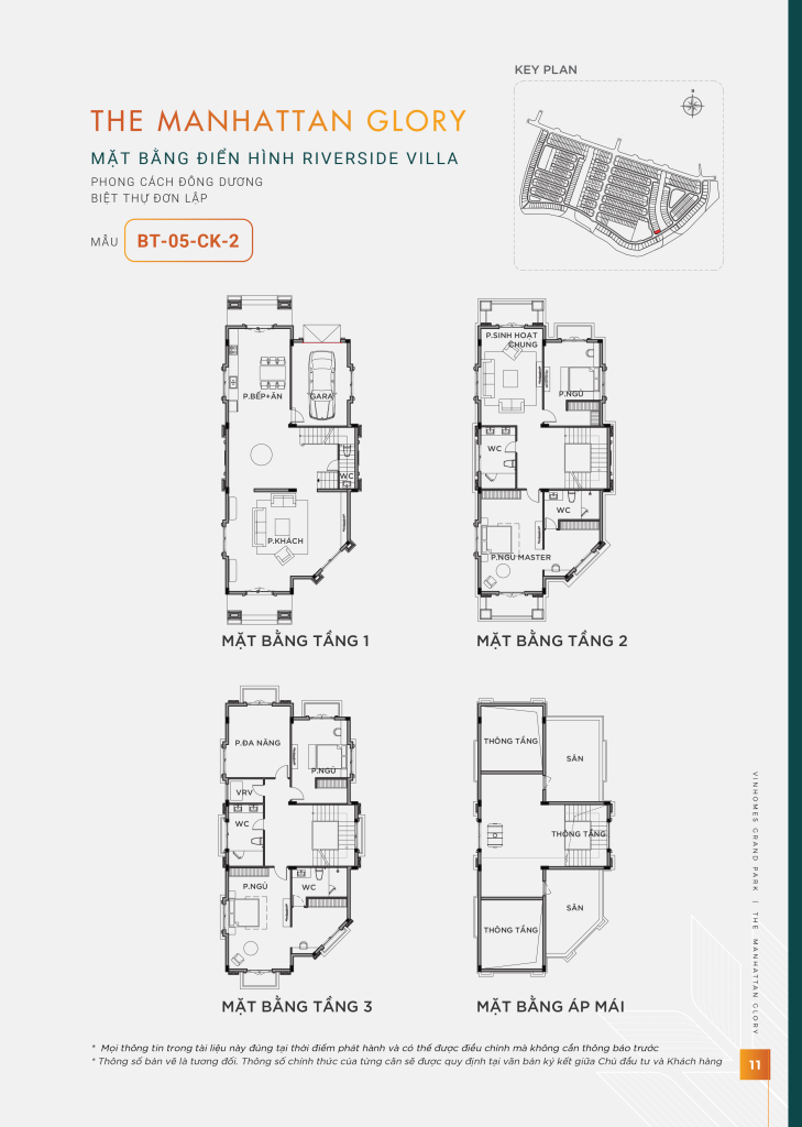 Mặt bằng biệt thự đơn lập mẫu BT-05-CK-2 Vinhomes Grand Park