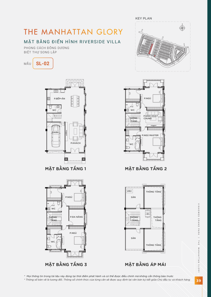 Bản vẽ thiết kế biệt thự song lập Riverside Villa mẫu SL-02 phong cách Đông Dương.